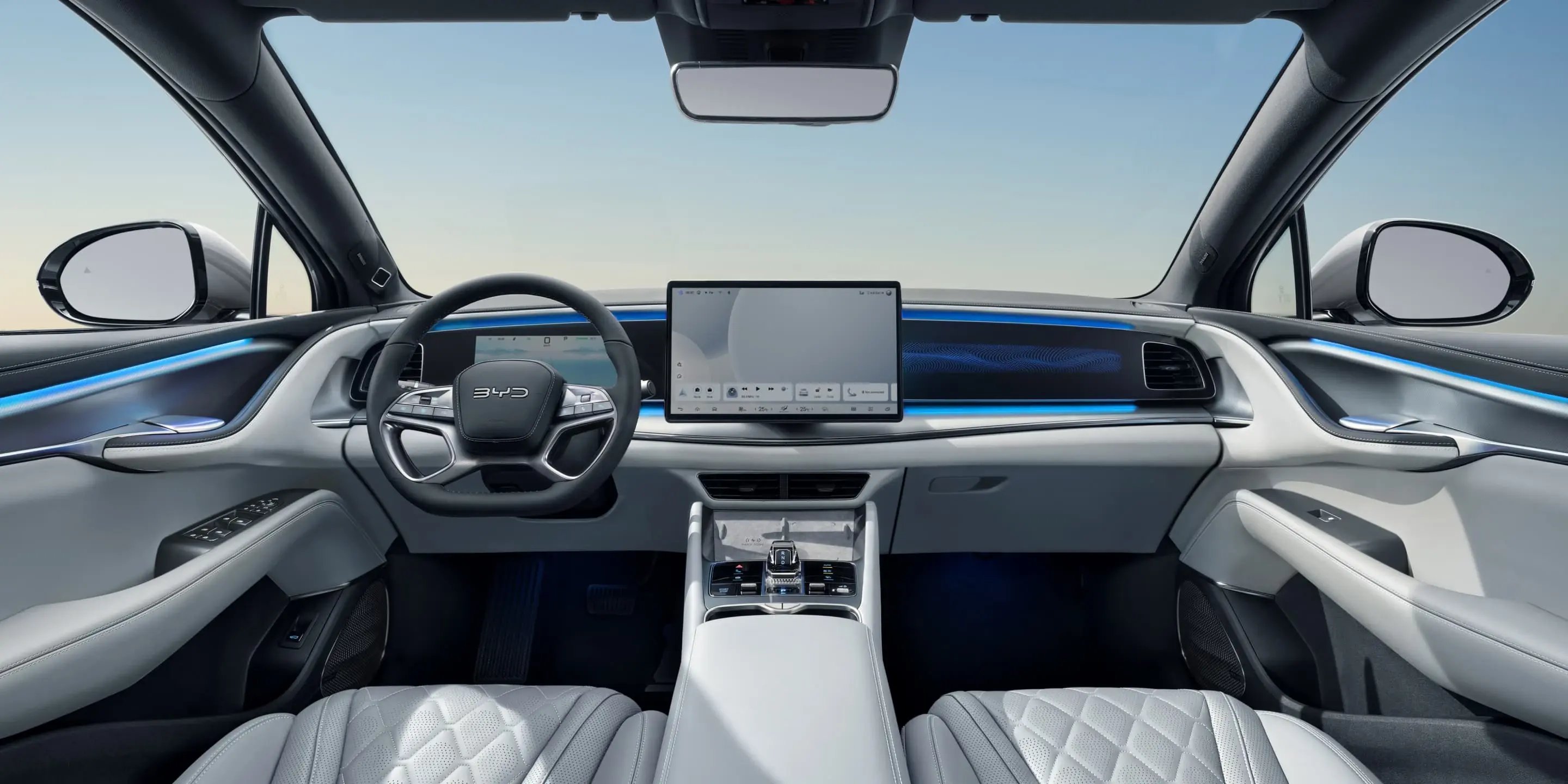 Interior view of the BYD Sealion 7 electric SUV