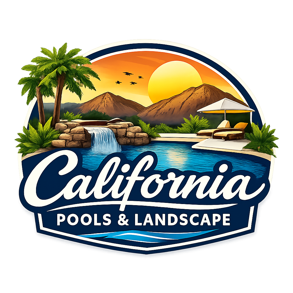 Califonia pools and landscape logo